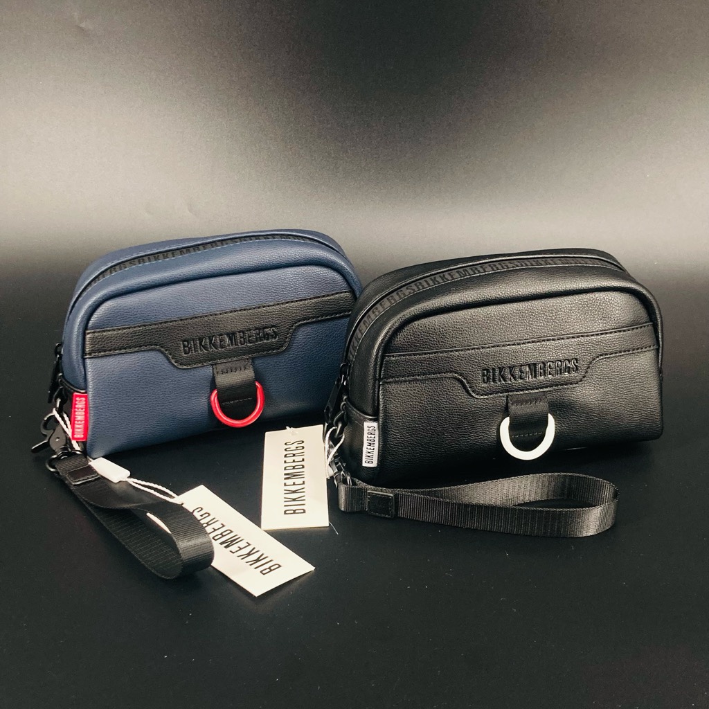 Bikkembergs pochette in eco-pelle con logo